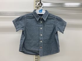 Chemise unie manches courtes - Seersucker