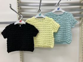 Blouse unie manches courtes