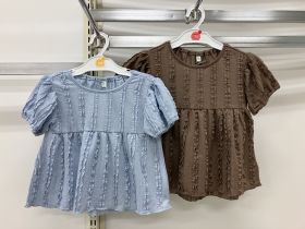 Blouse unie manches courtes