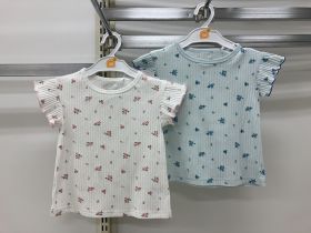 T-shirt manches françaises - Côtelé