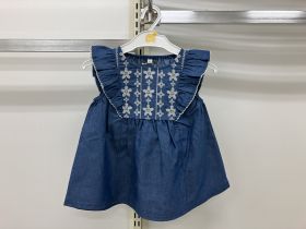 Haut sans manches en toile - Brodé