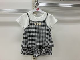 Ensemble T-shirt manches courtes - Carreaux