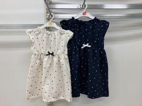 Robe sans manches en toile - Pois