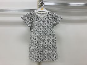 Robe en maille manches courtes - Fleurs