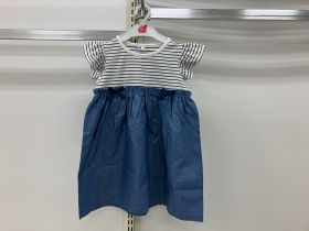 Robe en maille sans manches - Rayures
