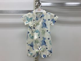 Barboteuse toile manches courtes - Dinosaures