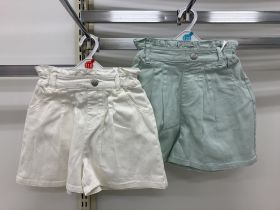 Short en toile - Volants