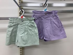 Short en toile - Volants