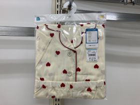 Pyjama toile manches courtes - Cœurs