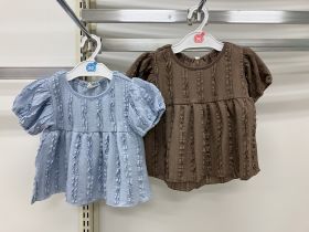 Blouse unie manches courtes