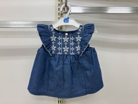 Haut sans manches en toile - Brodé