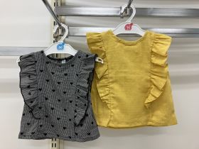 Haut sans manches en toile - Volants
