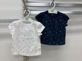 T-shirt bébé manches courtes - Cœurs