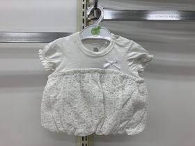 T-shirt bébé manches courtes - Dentelle