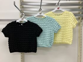 Blouse unie manches courtes