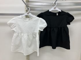 Blouse unie manches courtes