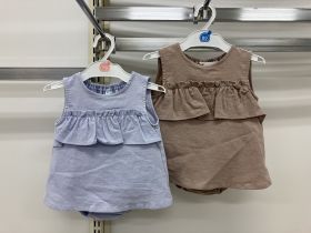 Ensemble bloomer toile sans manches - Gaze de coton