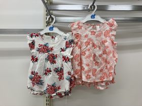 Ensemble bloomer toile sans manches - Fleuri