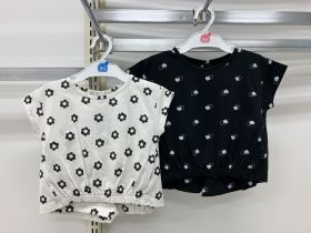 Ensemble T-shirt manches courtes - Cœurs