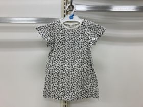 Robe en maille manches courtes - Fleurs