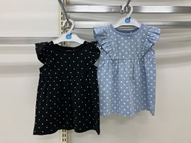Robe en maille sans manches - Pois