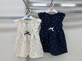 Robe en maille sans manches - Pois