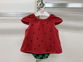 Ensemble bloomer maille sans manches - Pastèque